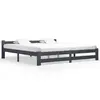 Image de vidaXL Cadre de lit sans matelas gris foncé pin massif 200x200 cm