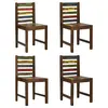 Image de vidaXL Chaises à manger lot de 4 bois de récupération solide