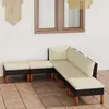 Image de vidaXL Salon de jardin 6 pcs avec coussins Résine tressée Noir