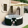 Image de vidaXL Salon de jardin 8 pcs avec coussins Résine tressée Noir