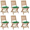 Image de vidaXL Chaises pliables de jardin lot de 6 avec coussins Bois d'acacia