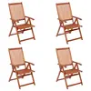 Image de vidaXL Chaises pliables de jardin lot de 4 Bois d'acacia solide