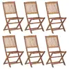 Image de vidaXL Chaises pliables de jardin lot de 6 Bois d'acacia solide