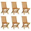 Image de vidaXL Chaises pliables de jardin 6 pcs Bois de teck solide
