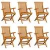 Image de vidaXL Chaises pliables de jardin lot de 6 Bois de teck solide