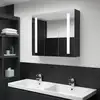 Image de vidaXL Armoire de salle de bain à miroir LED 89x14x62 cm