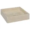 Image de vidaXL Lavabo Crème 40x40x10 cm Marbre