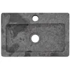 Image de vidaXL Wastafel wandgemonteerd 38x24x6,5 cm marmer grijs