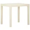 Image de vidaXL Table de jardin Blanc 79x65x72 cm Plastique