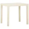 Image de vidaXL Table de jardin Blanc 79x65x72 cm Plastique