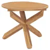 Image de vidaXL Table à dîner de jardin Ø90x75 cm Bois de teck massif