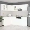 Image de vidaXL Ensemble de 11 meubles de cuisine "Lyon" en bois d'ingénierie blanc