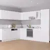 Image de vidaXL Ensemble de 14 meubles de cuisine "Lyon" en bois d'ingénierie blanc