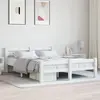 Image de vidaXL Cadre de lit sans matelas blanc bois de pin massif 140x200 cm
