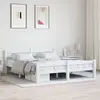 Image de vidaXL Cadre de lit sans matelas blanc bois de pin massif 160x200 cm