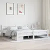 Image de vidaXL Cadre de lit sans matelas blanc bois massif de pin 180x200 cm