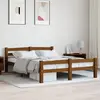 Image de vidaXL Cadre de lit sans matelas marron miel pin massif 120x200 cm