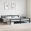 Image de vidaXL Cadre de lit sans matelas gris foncé pin massif 200x200 cm