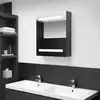 Image de vidaXL Armoire de salle de bain à miroir LED gris 50x14x60 cm