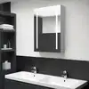 Image de vidaXL Armoire de salle de bain à miroir LED gris béton 50x13x70 cm