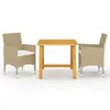 Image de vidaXL Ensemble à manger de jardin 3 pcs Beige