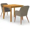 Image de vidaXL Ensemble à manger de jardin 3 pcs Marron