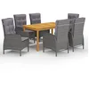 Image de vidaXL Ensemble à manger de jardin 7 pcs Gris