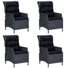Image de vidaXL Ensemble à manger de jardin 5 pcs Gris foncé