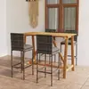 Image de vidaXL Ensemble de bar de jardin avec coussins 5 pcs Gris