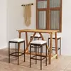Image de vidaXL Ensemble de bar de jardin avec coussins 5 pcs Marron