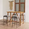 Image de vidaXL Ensemble de bar de jardin avec coussins 5 pcs Gris