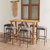 Image de vidaXL Ensemble de bar de jardin avec coussins 7 pcs Gris