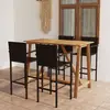Image de vidaXL Ensemble de bar de jardin 5 pcs Marron