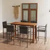 Image de vidaXL Ensemble de bar de jardin 7 pcs Gris