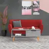Image de vidaXL Table basse Gris béton 100x49,5x43 cm Bois d'ingénierie