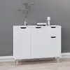 Image de vidaXL Buffet Blanc 90x30x72 cm Bois d'ingénierie