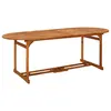 Image de vidaXL Table à dîner de jardin 220x90x75 cm Bois d'acacia massif