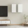 Image de vidaXL Meubles TV 2 pcs Blanc 30,5x30x60 cm Bois d ingénierie