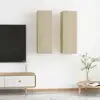 Image de vidaXL Meubles TV 2 pcs Chêne sonoma 30,5x30x90 cm Bois d’ingénierie