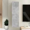 Image de vidaXL Meuble TV Gris béton 30,5x30x110 cm Bois d’ingénierie