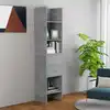 Image de vidaXL Bibliothèque Gris béton 40x35x180 cm Bois d’ingénierie