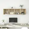 Image de vidaXL Armoires murales 4 pcs Chêne Sonoma 37x37x37 cm Bois ingénierie