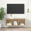 Image de vidaXL Meuble TV mural Chêne sonoma 37x37x107 cm Bois d’ingénierie