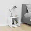 Image de vidaXL Meuble TV Blanc 37x35x37 cm Bois d'ingénierie