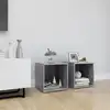 Image de vidaXL Meubles TV 2 pcs gris béton 37x35x37 cm bois d'ingénierie
