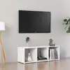 Image de vidaXL Meuble TV Blanc 107x35x37 cm Bois d’ingénierie