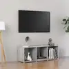 Image de vidaXL Meuble TV gris béton 107x35x37 cm bois d’ingénierie