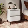 Image de vidaXL Tables de chevet 2 pcs blanc 40x35x50 cm bois d'ingénierie