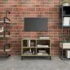 Image de vidaXL Meuble TV avec pieds en métal Chêne sonoma 69,5x30x50 cm