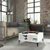 Image de vidaXL Table basse blanc brillant 60x60x30 cm bois d'ingénierie